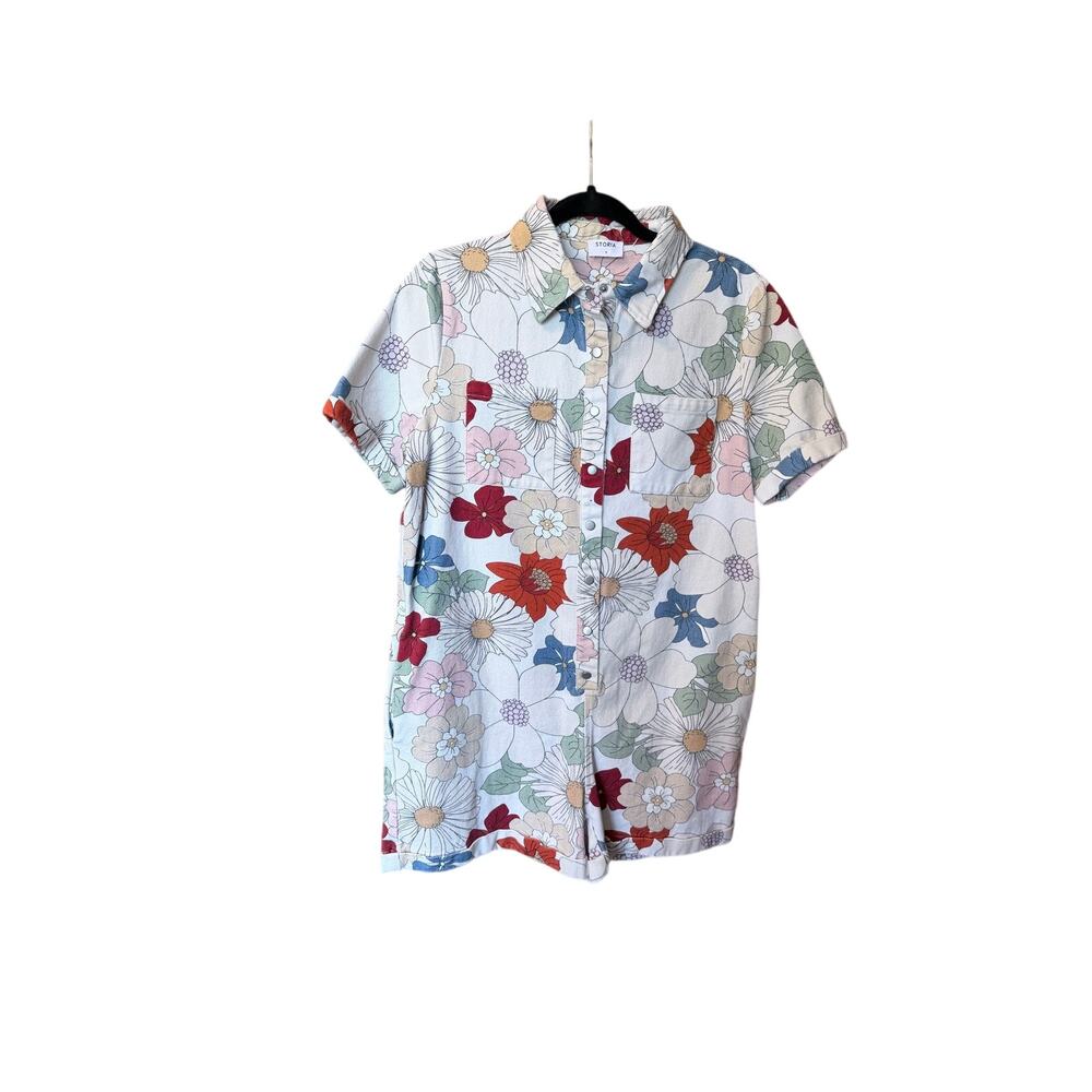 Storia floral romper 100% cotton flower power retro boho small funky